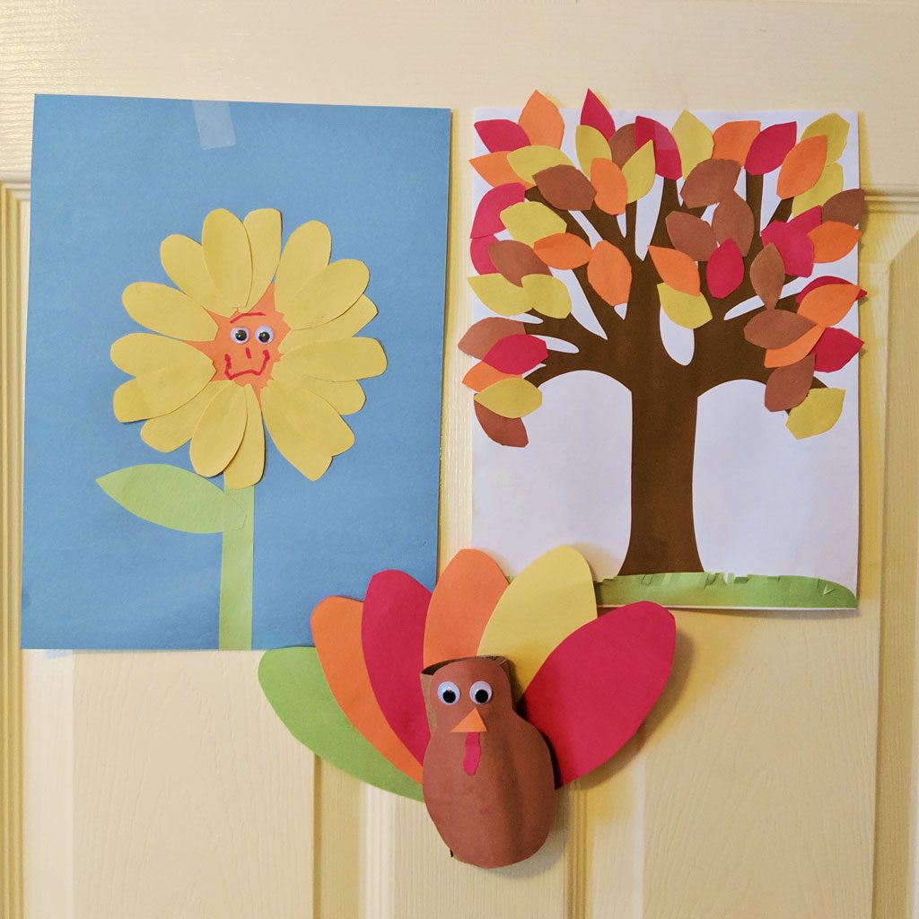 construction paper fall crafts